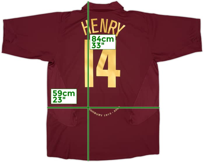 2005-06 Arsenal Home Shirt Henry #14 - 10/10 - (XL)
