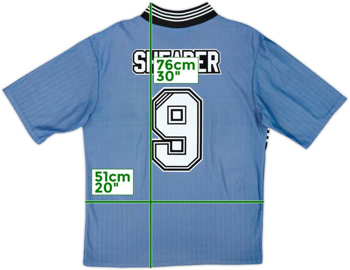 1996-97 Newcastle Away Shirt Shearer #9 - 9/10 - (L)