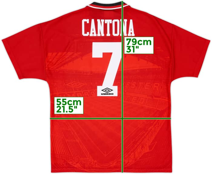 1994-96 Manchester United Camiseta Local Cantona #7 - 9/10 - (L)