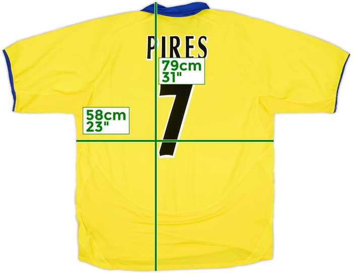 2003-05 Arsenal Camiseta Visitante Pires #7 - 9/10 - (XL)