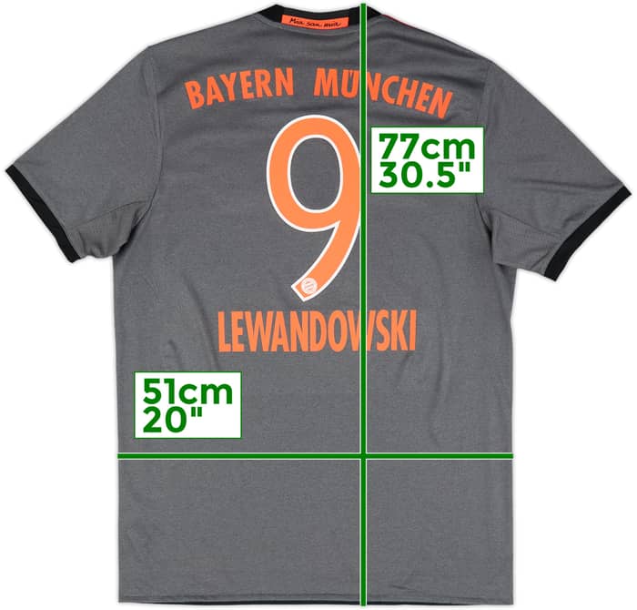 2016-17 Bayern Munich Away Shirt Lewandowski #9 (M)