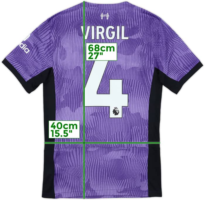 2023-24 Liverpool Third Shirt Virgil #4 - 9/10 - (XS)
