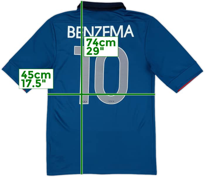 2011-12 France Home Shirt Benzema #10 - 8/10 - (S)