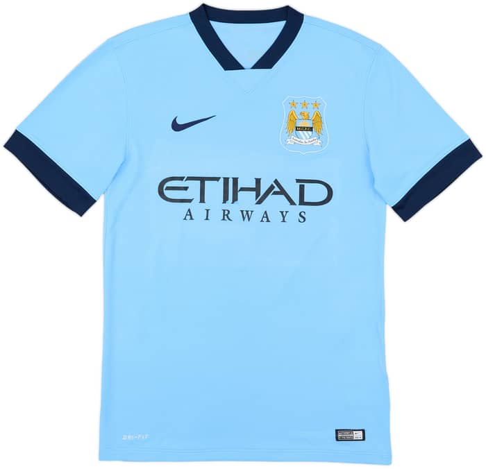 2014-15 Manchester City Home Shirt Kun Aguero #16 - 4/10 - (S)