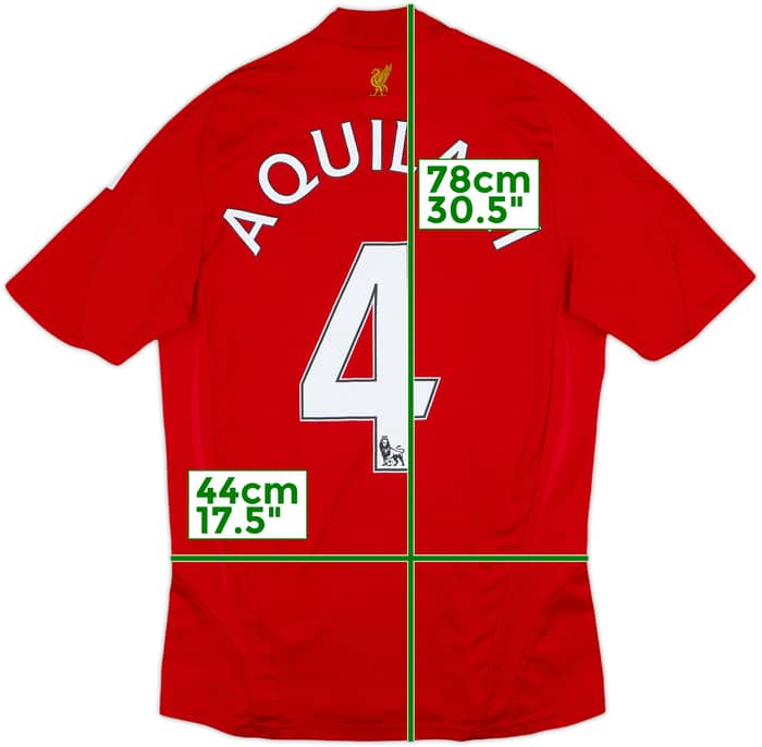 2008-10 Liverpool Home Shirt Aquilani #4 - 6/10 - (S)