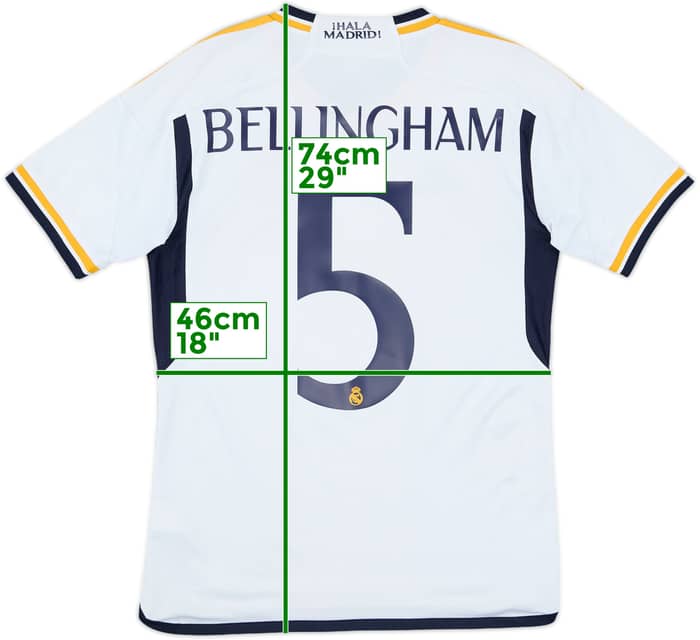 2023-24 Real Madrid Home Shirt Bellingham #5 - 6/10 - (S)