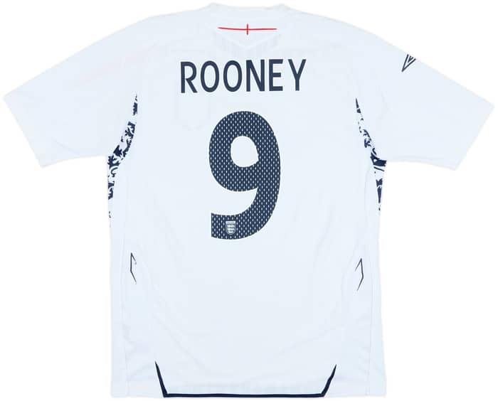 2007-09 England Home Shirt Rooney #9 - 7/10 - (L)