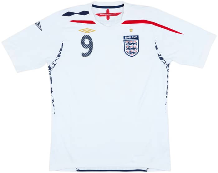 2007-09 England Home Shirt Rooney #9 - 7/10 - (L)