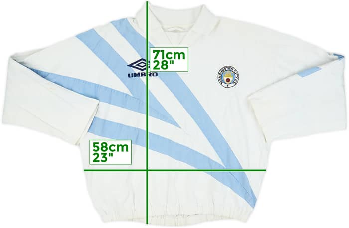 1991-93 Manchester City Umbro Drill Top - 7/10 - (L)
