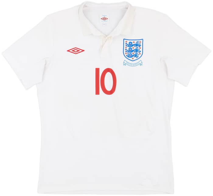 2009-10 England 'South Africa' Home Shirt Rooney #10 - 8/10 - (M)