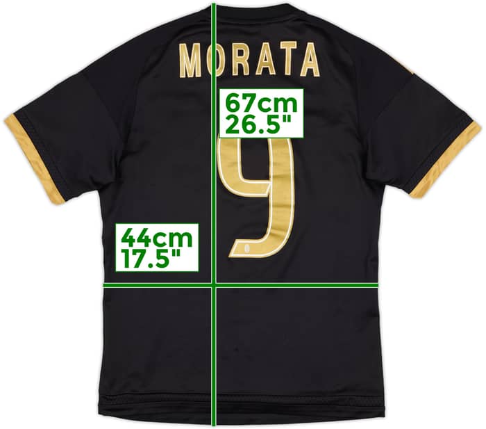 2015-16 Juventus Third Shirt Morata #9 - 6/10 - (S)