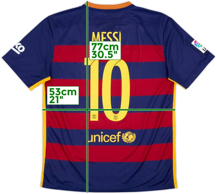 2015-16 Barcelona Home Shirt Messi #10 - 9/10 - (L)
