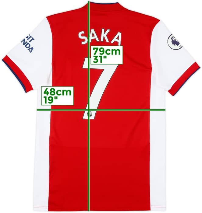 2021-22 Arsenal Home Shirt Saka #7 - 10/10 - (S)