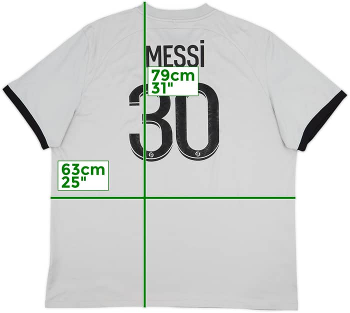 2022-23 Paris Saint-Germain Away Shirt Messi #30 - 7/10 - (XXL)