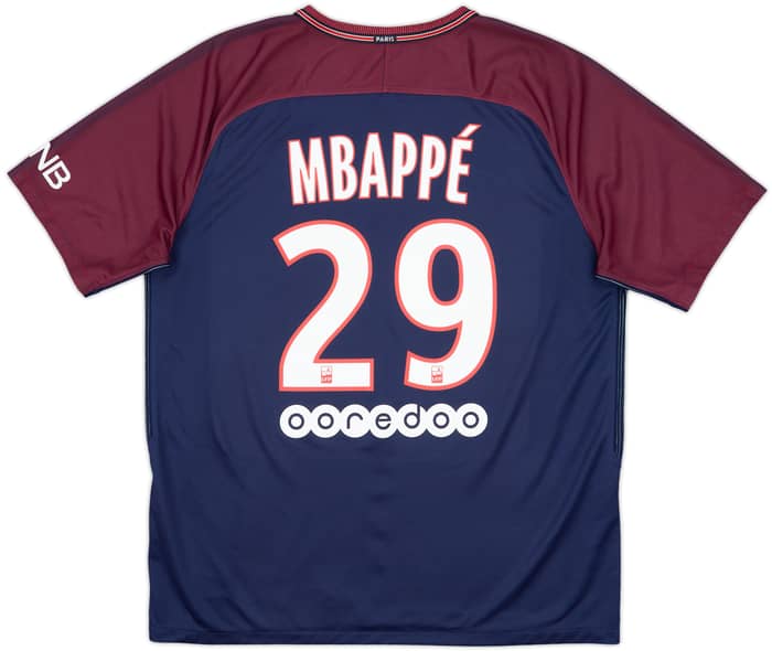 2017-18 Paris Saint-Germain Home Shirt Mbappe #29 - 8/10 - (XL)