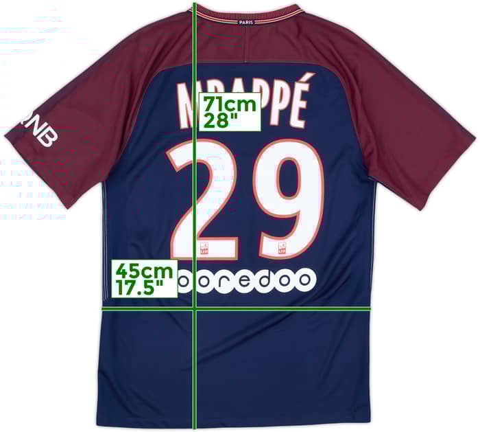 2017-18 Paris Saint-Germain Home Shirt Mbappe #29 - 8/10 - (S)