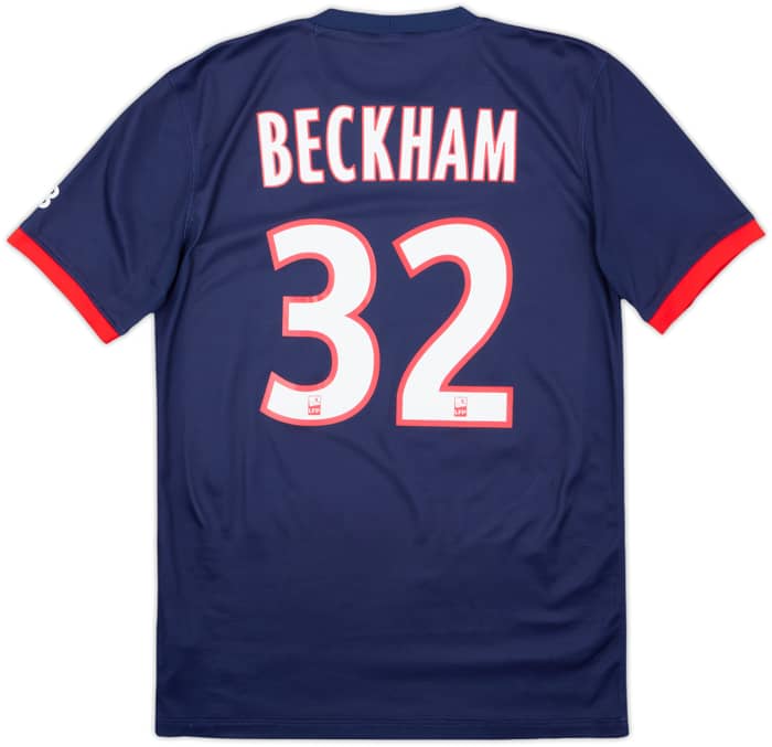 2013-14 Paris Saint-Germain Home Shirt Beckham #32 - 8/10 - (S)