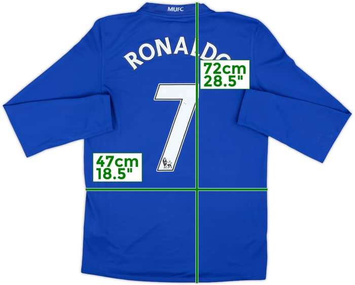 2008-09 Manchester United Third L/S Shirt Ronaldo #7 - 7/10 - (S)