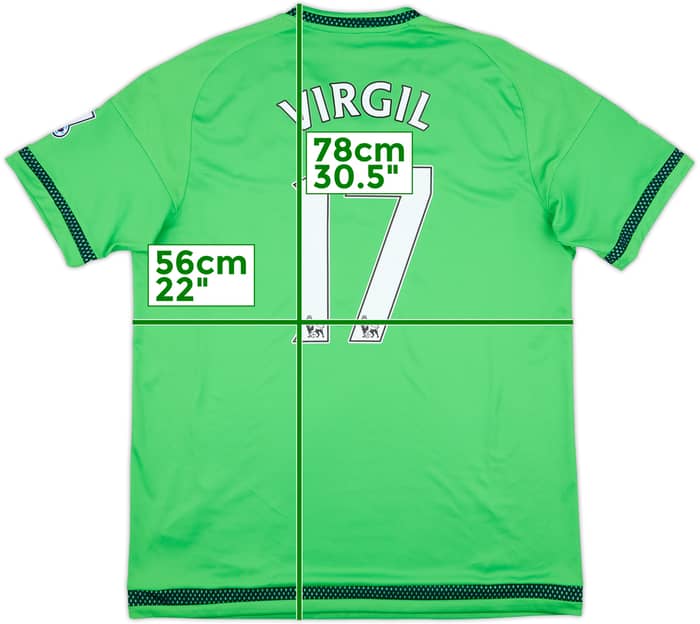 2015-16 Southampton Away Shirt Virgil #17 - 8/10 - (L)