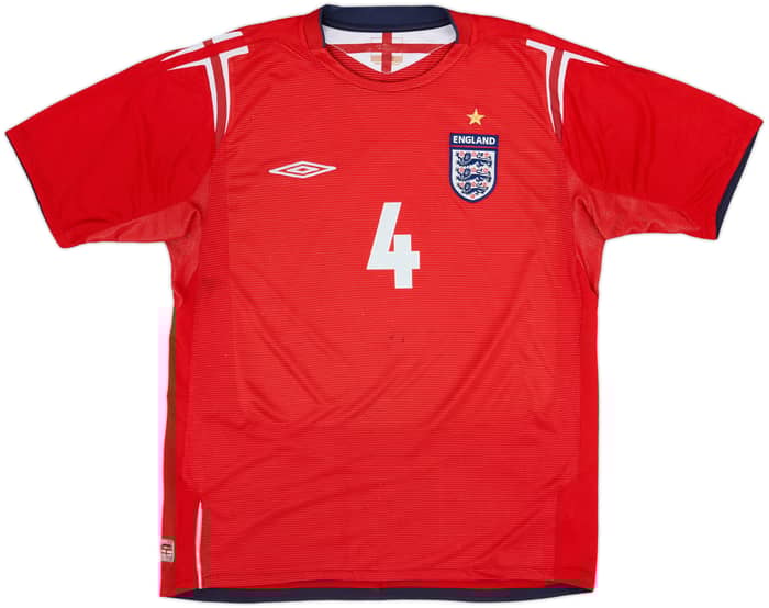 2004-06 England Away Shirt Gerrard #4 - 5/10 - (M)