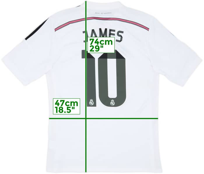 2014-15 Real Madrid Home Shirt James #10 - 8/10 - (M)