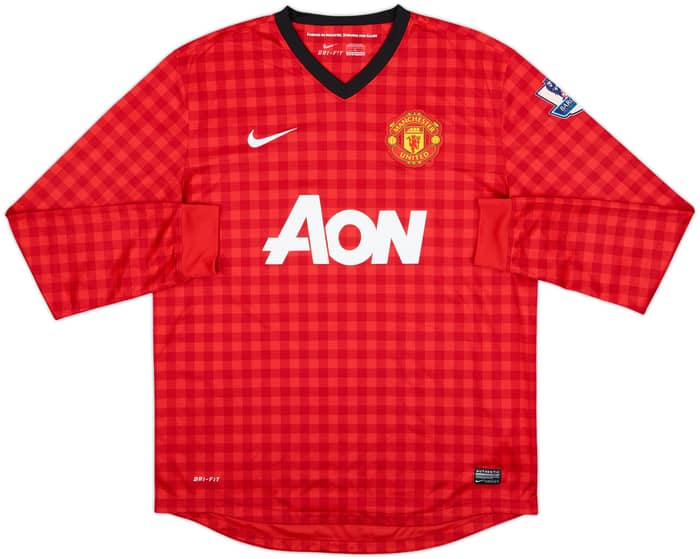 2012-13 Manchester United Home L/S Shirt v.Persie #20 - 7/10 - (L)