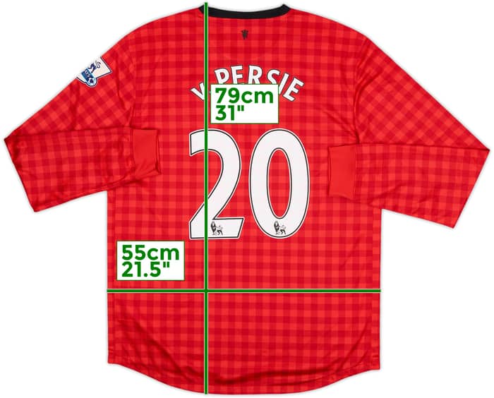 2012-13 Manchester United Home L/S Shirt v.Persie #20 - 7/10 - (L)