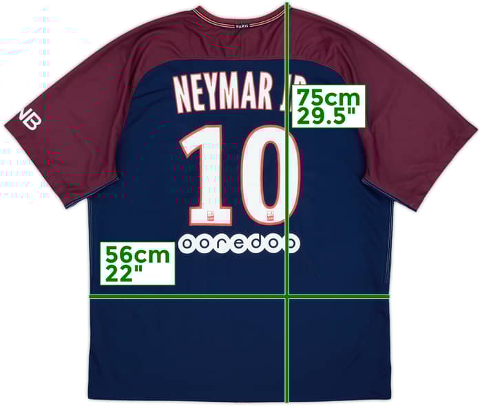 2017-18 Paris Saint-Germain Home Shirt Neymar Jr #10 - 7/10 - (XL)