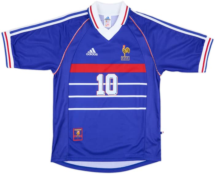 1998-00 France Home Shirt Zidane #10 - 10/10 - (S)