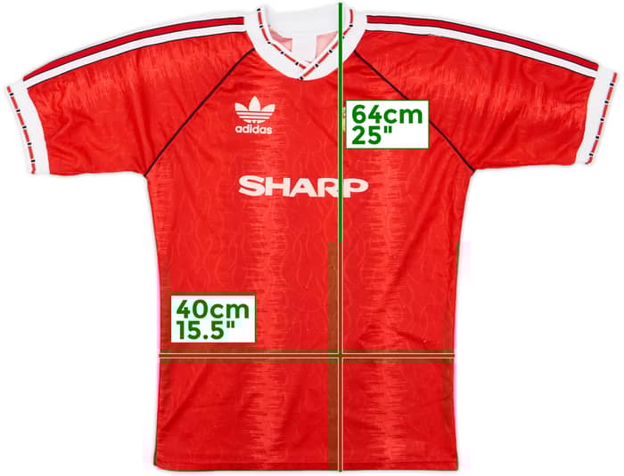 1990-92 Manchester United Home Shirt - 8/10 - (Y)
