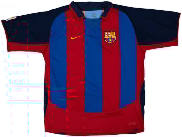 2003-04 Barcelona Home Shirt Davids #3 - 8/10 - (XL)