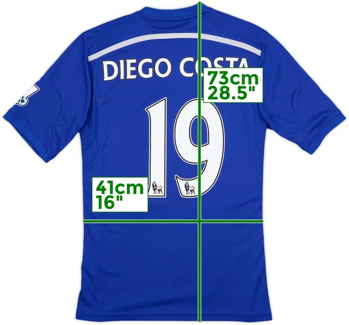2014-15 Chelsea Home Shirt Diego Costa #19 - 8/10 - (S)