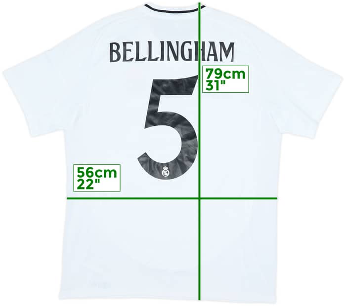 2024-25 Real Madrid Home Shirt Bellingham #5 (L)