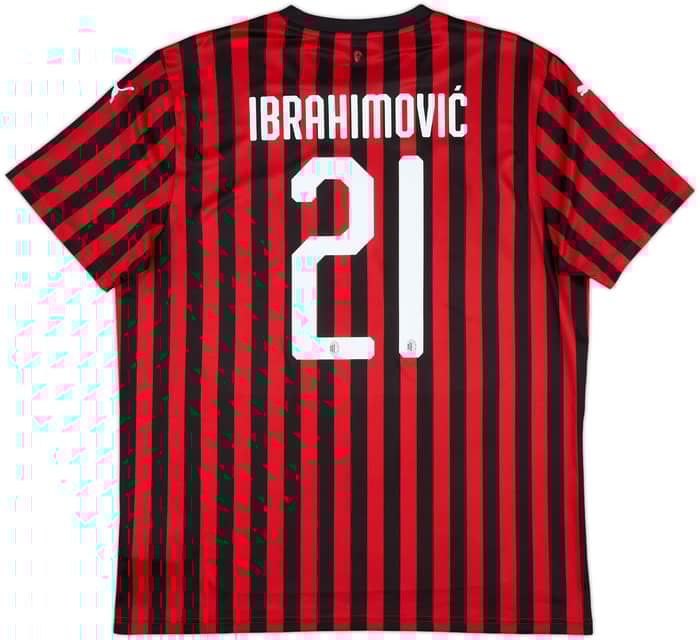 2019-20 AC Milan Home Shirt Ibrahimovic #21 - 10/10 - (XL)