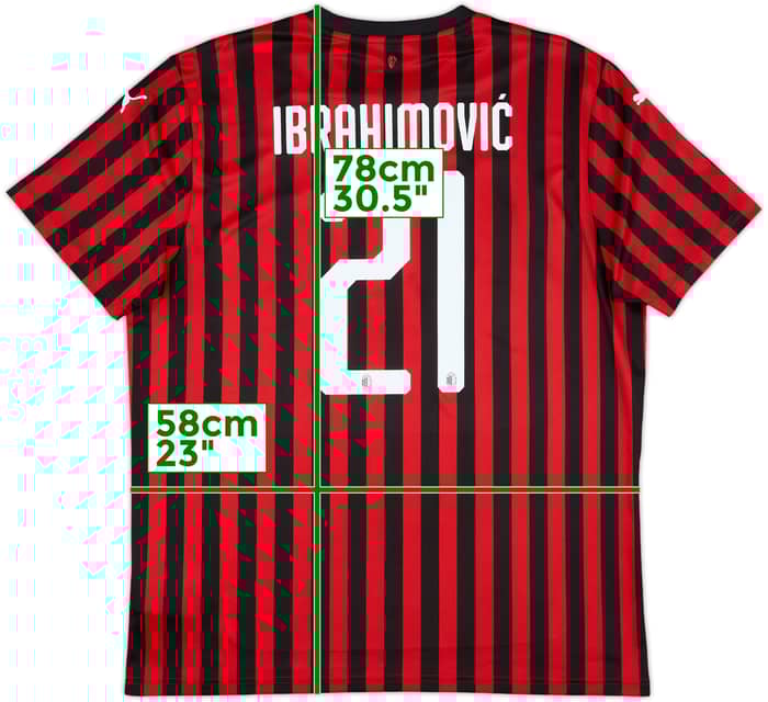 2019-20 AC Milan Home Shirt Ibrahimovic #21 - 10/10 - (XL)