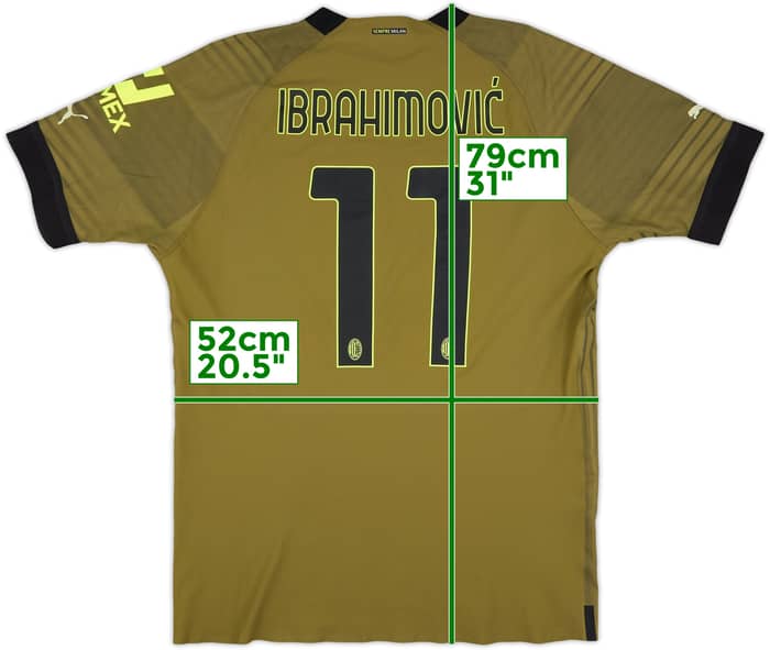 2022-23 AC MIlan Authentic Third Shirt Ibrahimovic #11 - 10/10 - (XL)
