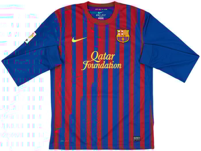 2011-12 Barcelona Home L/S Shirt Messi #10 - 9/10 - (M)