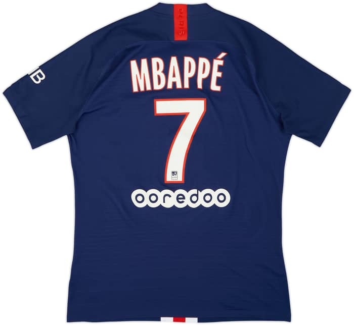 2019-20 Paris Saint-Germain Authentic Home Shirt Mbappe #7 - 6/10 - (L)