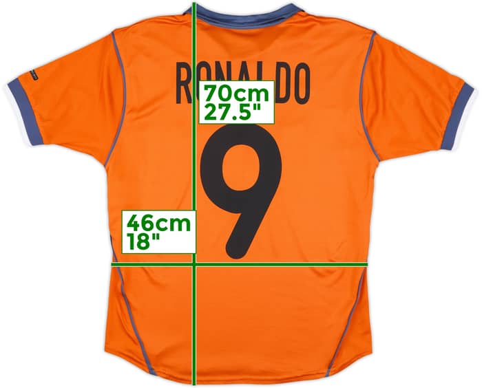 2000-01 Inter Milan Third Shirt Ronaldo #9 - 9/10 - (XL.Boys)
