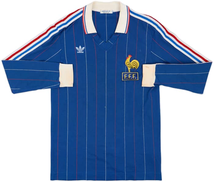 1982-84 adidas Template L/S Shirt (France) #7 - 6/10 - (M)