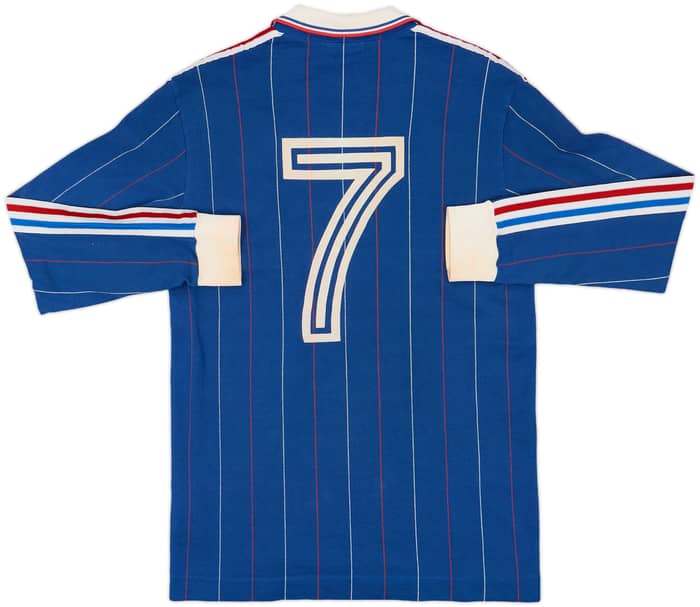 1982-84 adidas Template L/S Shirt (France) #7 - 6/10 - (M)
