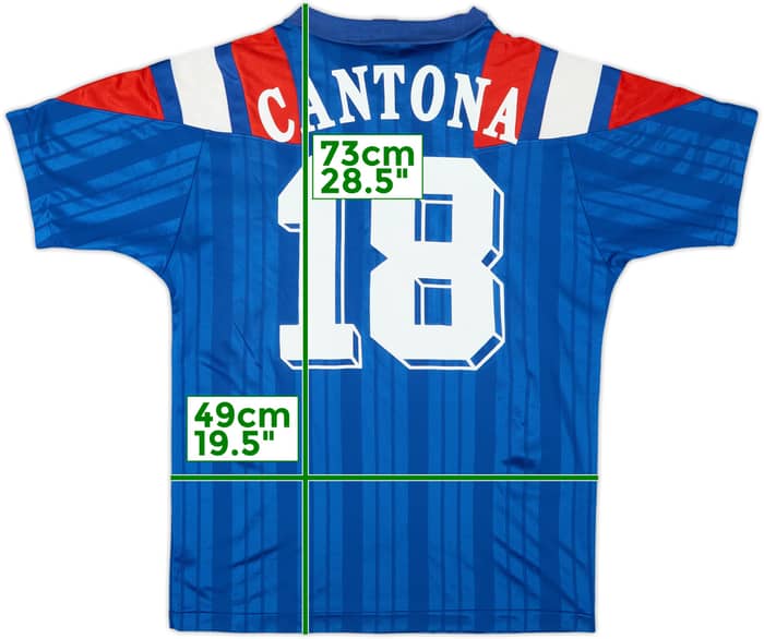 1992-94 France Home Shirt Cantona #18 - 8/10 - (L)