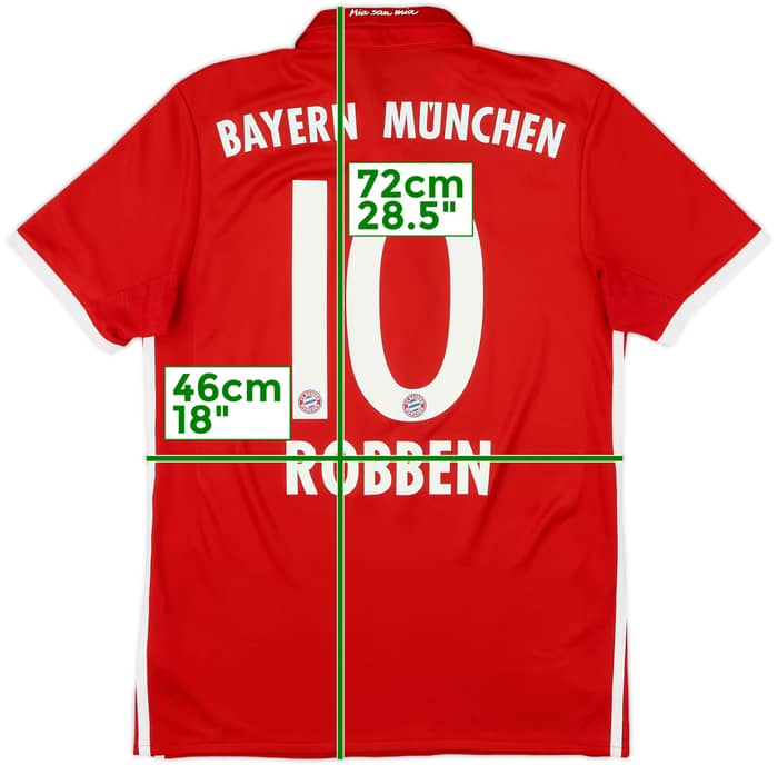 2016-17 Bayern Munich Home Shirt Robben #10 - 7/10 - (S)