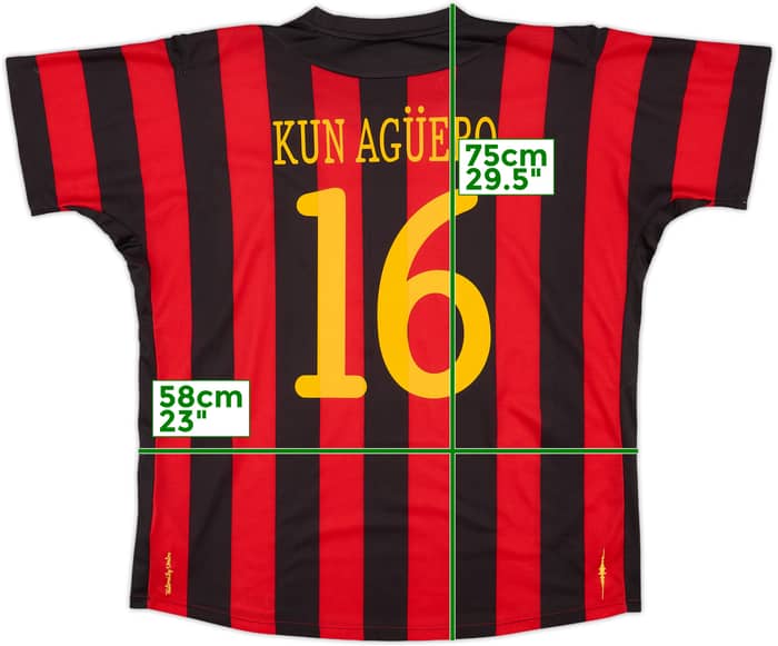 2011-12 Manchester City Away Shirt Kun Aguero #16 - 9/10 - (XL)