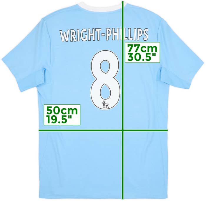 2009-10 Manchester City Home Shirt Wright-Phillips #8 - 9/10 - (M)