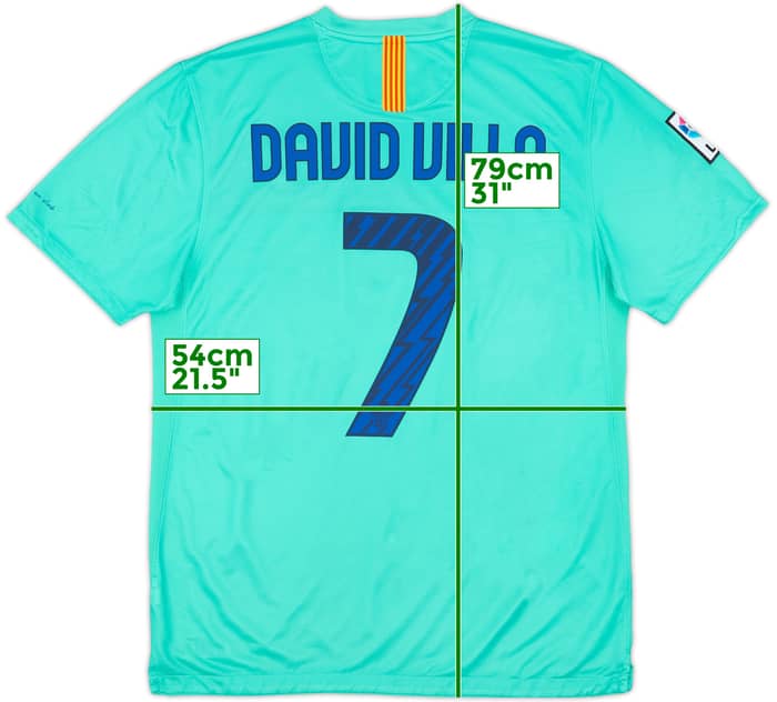 2010-11 Barcelona Away Shirt David Villa #7 - 8/10 - (L)