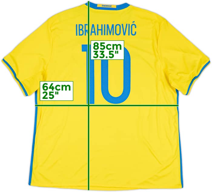 2016-17 Sweden Home Shirt Ibrahimovic #10 (XXL)