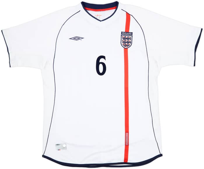 2001-03 England Home Shirt Southgate #6 - 9/10 - (XL)