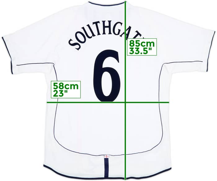 2001-03 England Home Shirt Southgate #6 - 9/10 - (XL)