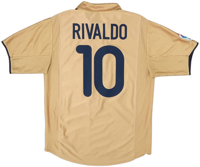2001-03 Barcelona Away Shirt Rivaldo #10 - 7/10 - (L)